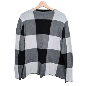 J Jill Cotton Checkered Sweater